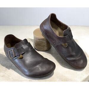 Birkenstock London Brown Oiled Leather Clogs Men’s Size 43/US 10 -Casual Comfort